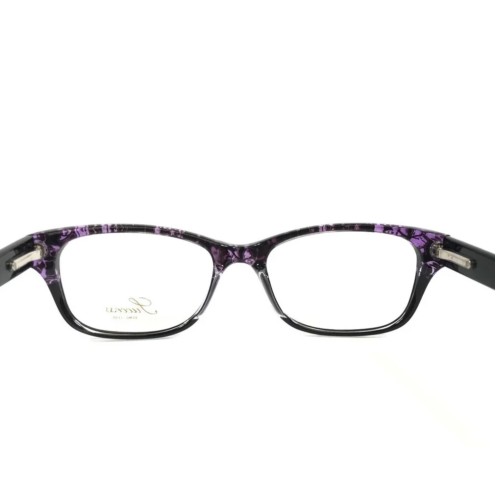 Success Eyeglasses Frames SS-83 PURPLE/BLACK Rectangle Full Rim 50-19-140
